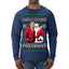 Santa's Favorite President Red Suit Trump Ugly Christmas Sweater Mens Long Sleeve Shirt