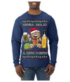 Arriba Abajo Al Centro Pa'Dentro Cheers to Health Salud Ugly Christmas Sweater Mens Long Sleeve Shirt