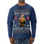 Merry Chrithmith Kith My Ath, Butt Viral Kiss My Ass Boxing Fight Meme Ugly Christmas Sweater Mens Long Sleeve Shirt