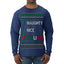 Naughty Nice Italian Funny Italians Italy Colors Ugly Christmas Sweater Mens Long Sleeve Shirt