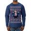 Maga La La La Funny Donald Trump Christmas Carol Song Ugly Christmas Sweater Mens Long Sleeve Shirt