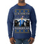I'll Be Home for Hanukkah, Funny President Donald Trump JD Vance Winter Holiday Chanukah Hannukkah Channukah Ugly Christmas Sweater Mens Long Sleeve Shirt