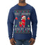 Merry Chrithmith Kith My Ath, Funny Butt Dancing, Viral Kiss My Ass Boxing Fight Meme, Men Women Ugly Christmas Sweater Mens Long Sleeve Shirt