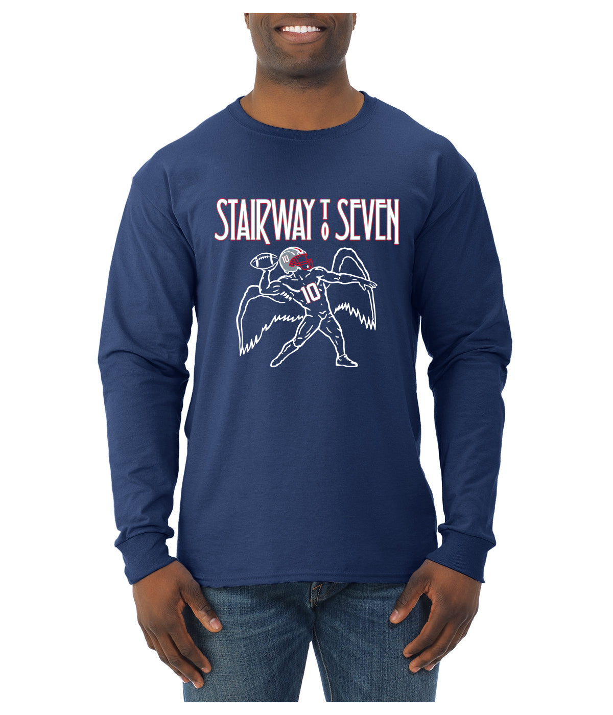 New England Fantasy Football Sports Fan Sweater, Unisex Mens Long Sleeve Shirt
