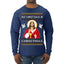 Put Christ Back In Christmas Ugly Christmas Sweater Mens Long Sleeve Shirt