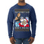 That Santa Mother F Isn't Real CLEAN  Ugly Christmas Sweater Mens Long Sleeve Shirt