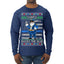 Santa Backs The Blue Pro Police Santa Claus Ugly Christmas Sweater Mens Long Sleeve Shirt