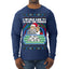 Santa Game Show I'd Like To Solve the Puzzle Wheel Ugly Christmas Sweater Mens Long Sleeve Shirt