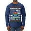 No One Fights Alone Holiday First Responder Police Fire Emt Ugly Christmas Sweater Mens Long Sleeve Shirt