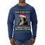 This Is My Ugly Sweater Funny Santa Kamala Harris Ugly Christmas Sweater Mens Long Sleeve Shirt