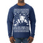 It's Not Christmas Until Hans Gruber Falls From Nakatomi Plaza White Ugly Christmas Sweater Mens Long Sleeve Shirt