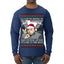 All I Want for Christmas are Sharks With Frickin Laser Beams Attached to their Heads Funny 90s 00s Comedy Movie Ugly Christmas Sweater Mens Long Sleeve Shirt