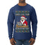 Santa Saw Your Search History, Funny Internet Humor, Ugly Christmas Sweater Mens Long Sleeve Shirt