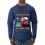 I Could Go Down All Night Long, Ugly Christmas Sweater Mens Long Sleeve Shirt