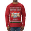 Better Not Pout, Cute Sad Santa Cats | Funny Ugly Christmas Sweater Mens Long Sleeve Shirt