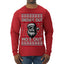 Snow's Out Hos Out | Funny Santa Claus Ugly Christmas Sweater Mens Long Sleeve Shirt