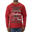 Serial Killer Docs or Christmas Movies Slaying Sleighing Ugly Christmas Sweater Mens Long Sleeve Shirt