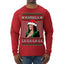 Kamala La La Funny Santa Hat Classic Xmas Song Carol Ugly Christmas Sweater Mens Long Sleeve Shirt