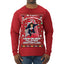 Not Christmas Until Hans Gruber Falls From Nakatomi Ugly Christmas Sweater Mens Long Sleeve Shirt