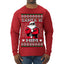 Santa Is Him Funny Gen Z Viral Meme Shades Slang Ugly Christmas Sweater Mens Long Sleeve Shirt