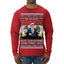 Doge Elf Around and Find Out Trump Elon Vivek MAGA Ugly Christmas Sweater Mens Long Sleeve Shirt
