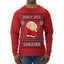 Ugly Ass Sweater Funny Santa Claus Butt Xmas Ugly Christmas Sweater Mens Long Sleeve Shirt