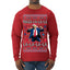 Maga La La La Funny Donald Trump Christmas Carol Song Ugly Christmas Sweater Mens Long Sleeve Shirt
