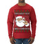 Santa Knows You've Been a Dumb Bitch Funny Vulgar Dirty Ugly Christmas Sweater Mens Long Sleeve Shirt