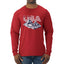 USA Winter Team Sports Fan Collection | USA Flag Mountainscape Sweater, Unisex Mens Long Sleeve Shirt
