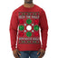 Deck the Halls with Bocce Balls, Funny Classic Italy Italian Sports Ugly Christmas Sweater Mens Long Sleeve Shirt