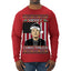Merry Christmusk Funny Dark MAGA Santa Elon Doge Meme Ugly Christmas Sweater Mens Long Sleeve Shirt