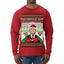 Make America Lit Again Funny Trump 2024 White House MAGA Ugly Christmas Sweater Mens Long Sleeve Shirt