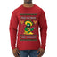 Feliz Navidad Mis Amigos!, Ugly Christmas Sweater Mens Long Sleeve Shirt