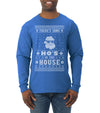 Theres Some Hos in the House Santa Ugly Christmas Sweater Mens Long Sleeve Shirt