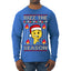 Rizz the Season Viral Internet Fire Emoji Face Meme Ugly Christmas Sweater Mens Long Sleeve Shirt