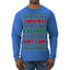 Christmas Calories Don't Count Funny Family Holidays Ugly Christmas Sweater Mens Long Sleeve Shirt