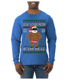 Ask Your Mom If I'm Real Funny Black Santa Claus Censored Ugly Christmas Sweater Mens Long Sleeve Shirt