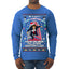 Not Christmas Until Hans Gruber Falls From Nakatomi Ugly Christmas Sweater Mens Long Sleeve Shirt
