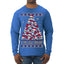 Is This Jolly Enough? Skeleton Skull Christmas Tree Ugly Christmas Sweater Mens Long Sleeve Shirt