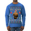 Merry Chrithmith Kith My Ath, Butt Viral Kiss My Ass Boxing Fight Meme Ugly Christmas Sweater Mens Long Sleeve Shirt