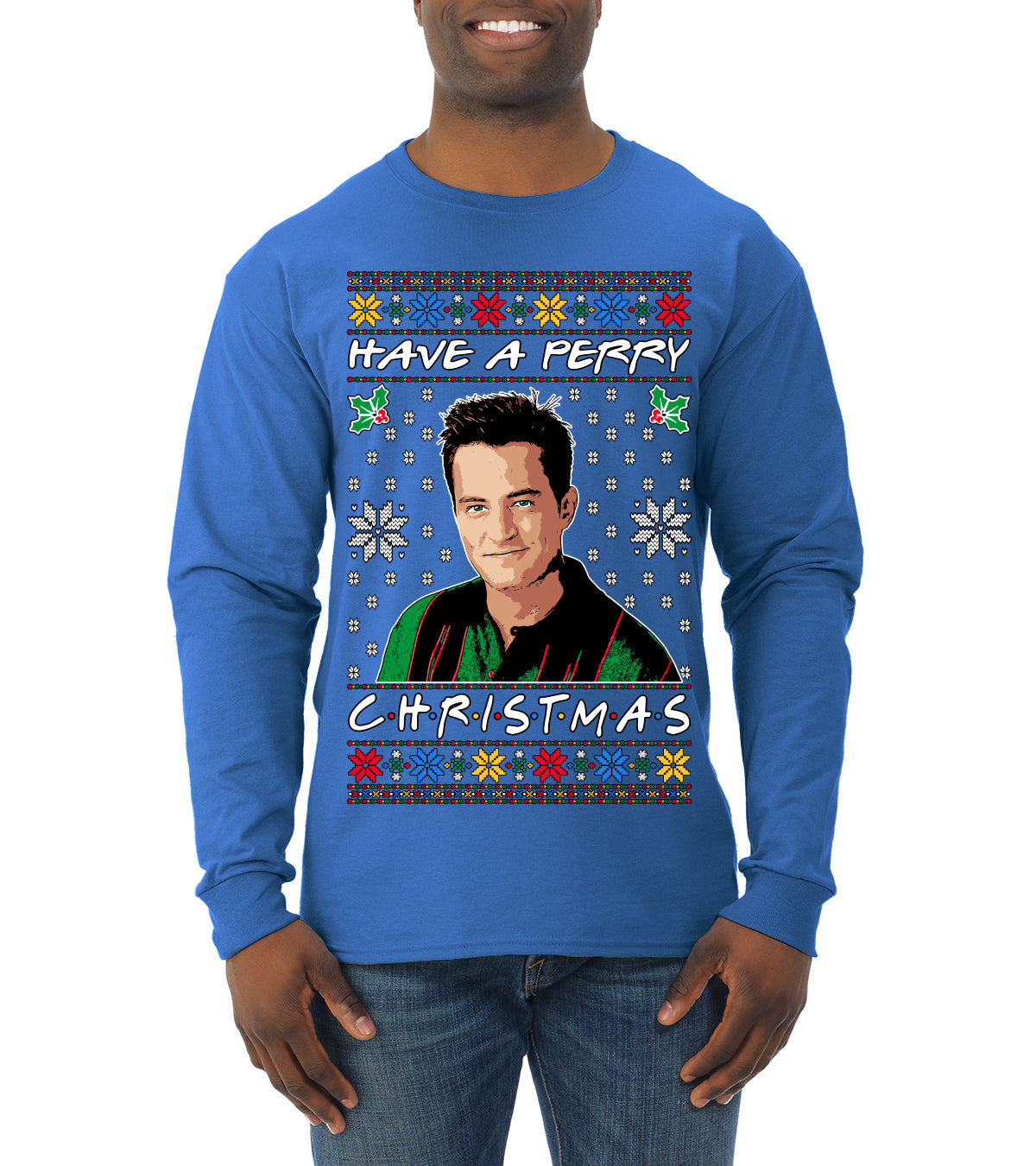 Have a Perry Christmas Ugly Christmas Sweater Mens Long Sleeve Shirt