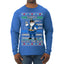 Santa Backs The Blue Pro Police Santa Claus Ugly Christmas Sweater Mens Long Sleeve Shirt