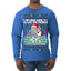 Santa Game Show I'd Like To Solve the Puzzle Wheel Ugly Christmas Sweater Mens Long Sleeve Shirt