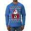 F Around And Find Out Santa Ugly Christmas Sweater Mens Long Sleeve Shirt