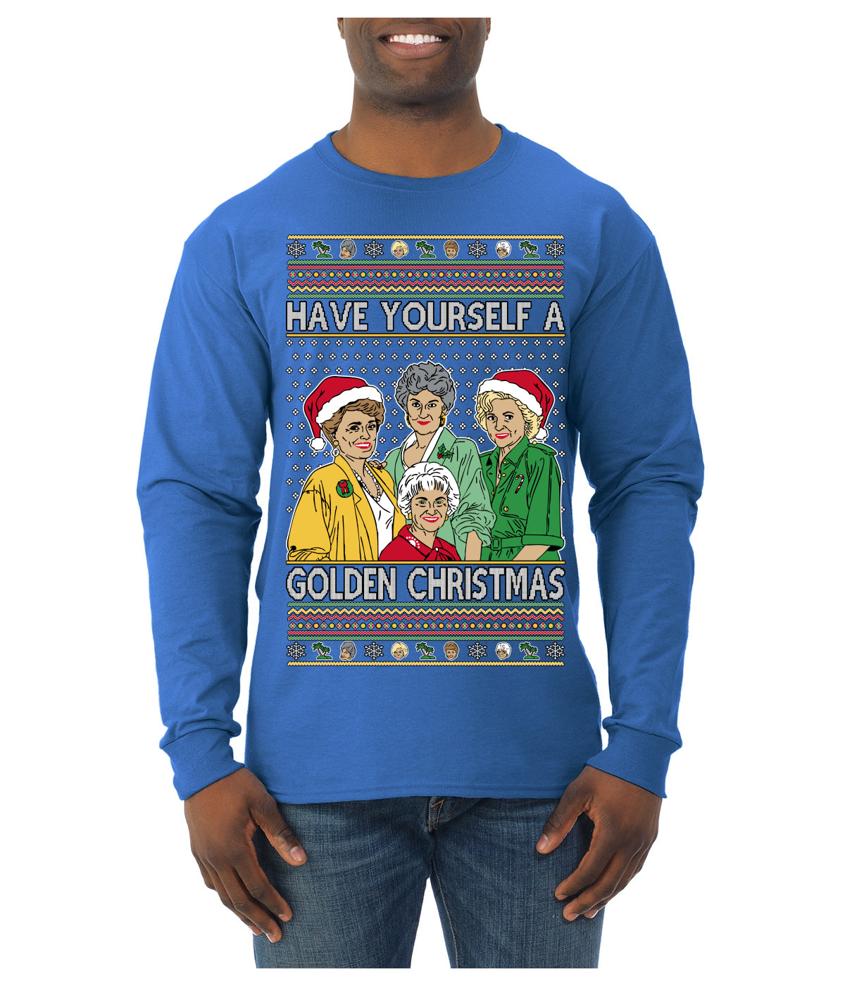 Have Yourself a Golden Christmas Classic TV Show Ugly Christmas Sweater Mens Long Sleeve Shirt