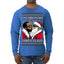 I Saw Diddy Kissing Santa Claus Funny Viral Music Meme Ugly Christmas Sweater Mens Long Sleeve Shirt
