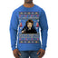 It's Not Christmas Until Hans Gruber Falls From Nakatomi Plaza Color Ugly Christmas Sweater Mens Long Sleeve Shirt