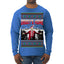 Daddy's Home Red Suit, I'll Be Home for Christmas | Funny Santa Clause President Donald Trump Ugly Christmas Sweater Mens Long Sleeve Shirt