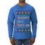 Funny Meme List Naughty, Nice, 41, Ugly Christmas Sweater Mens Long Sleeve Shirt