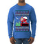 I Could Go Down All Night Long, Ugly Christmas Sweater Mens Long Sleeve Shirt